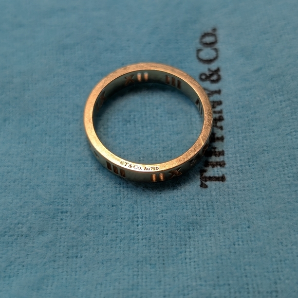Tiffany & Co. Atlas Rose Gold Ring with Diamonds - Picture 4 of 7